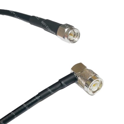 LMR200 Silver SMA MALE to TNC Male Angle Coax RF Cable USA Lot
