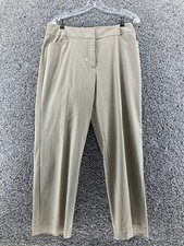 INVESTMENTS Womens Tan Pants Slacks ELASTIC Waist Size 12 Petite