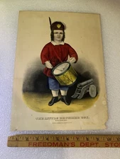 Original Currier and Ives print THE LITTLE DRUMMER BOY. C3608