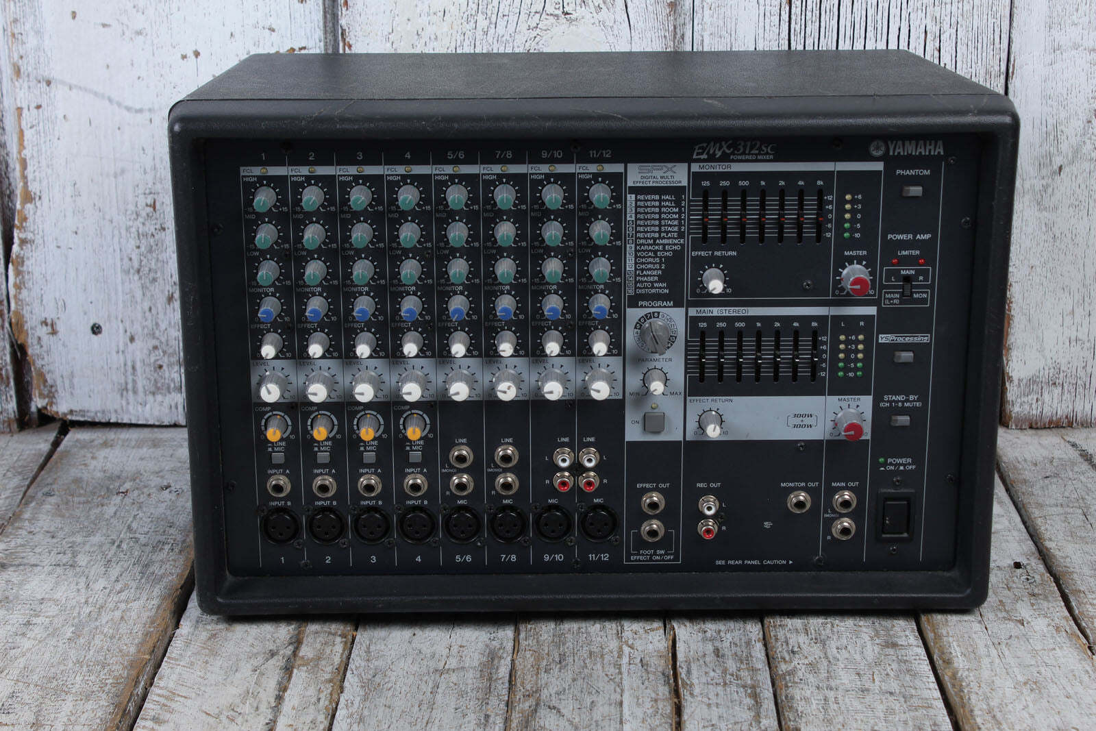 Yamaha EMX312SC Portable Powered Mixer Dual 300 Watt 12 Input Mixing Console