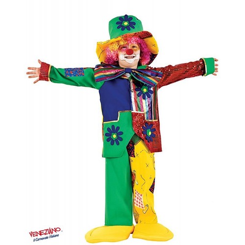 Costume Vestito Carnevale Bambino Pagliaccio Bambina 3 4 5 6 7 Anni | eBay