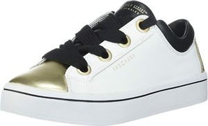 white and gold skechers