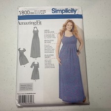 Vintage Simplicity Pattern 1800 Misses Dress in Two Lengths