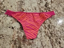 True Vintage Victoria Secret PINK Lace Back Low Rise Thong Size XS