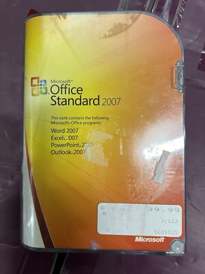 Microsoft MS Office 2007 Standard Genuine Disc With Product Key w/ Case ...