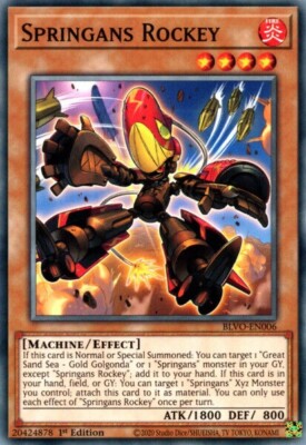 Yu-Gi-Oh! - Springans Rockey - BLVO-EN006  - 1st Ed - NM/M - NEW