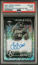 2024 Topps Chrome Joey Estes Black/White Mini-Diamond PSA 9 Auto SSP RA-JES