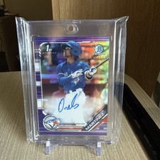 ORELVIS MARTINEZ 2019 Bowman Chrome Purple Refractor Auto 186/250
