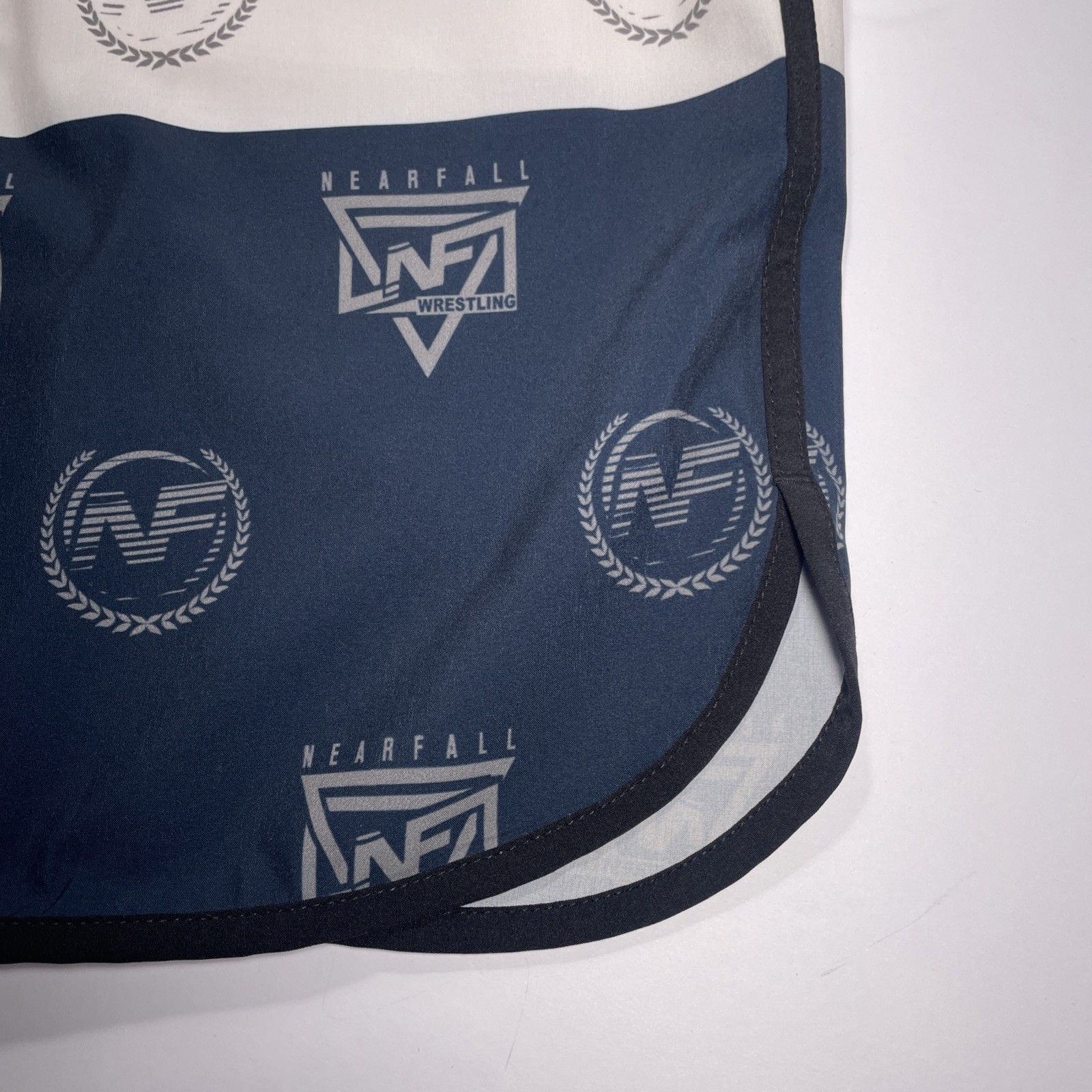 NEARFALL Wrestling MMA Shorts Mens Sz Medium Drawstring Elastic Red/White/Blue