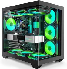 Gaming PC Case ATX Cpmputer CASE with 7 PWM ARGB Fans Pre-Installed Type-C Full