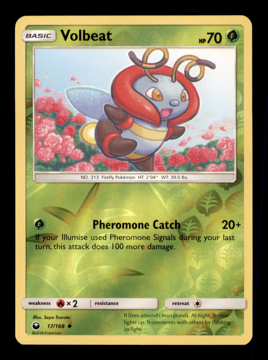 Volbeat 17/168 Uncommon Celestial Storm Pokemon Reverse Holo Near Mint