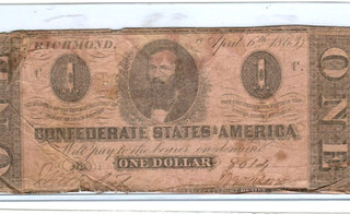 $1 "CONFEDERATE" (1800S) $1 "CONFEDERATE" (RICHMOND) $1 "CONFEDERATE" RARE!!