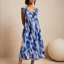 Banana Republic Deep Water Empire Waist Maxi Dress