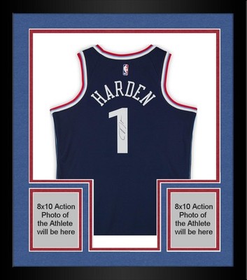 Framed James Harden Los Angeles Clippers Signed Nike Blue Icon