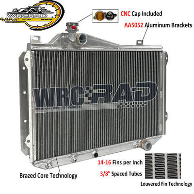 Full Aluminum Radiator Fit to 1981-1986 Toyota Celica Supra 2.8L l6 AT 2 Row New