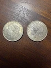 1921 $1 Morgan Silver Dollar AU Condition Lot of 2