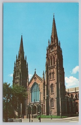 Vintage Albany NY Cathedral of Immaculate Conception Postcard 1950s