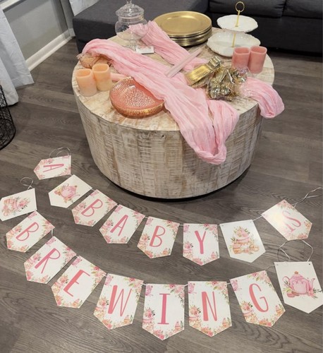 Tea Party Baby Shower Pink Floral Decorations