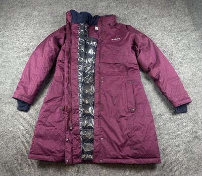 Columbia Jacket Womens 2XL Purple Apres Arson II Long Down Omni Heat Parka Coat