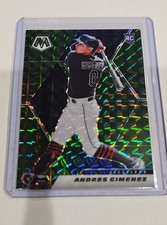 2021 Panini Mosaic - Rookie Andres Gimenez #277 Green Mosaic Prizm (RC)