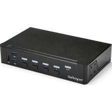 StarTech 4-Port HDMI KVM Switch, Built-in USB 3.0 Hub for Peripheral Devices,