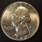 1945 *P* WASHINGTON SLVER QUARTER DOLLAR **NICE COIN** FREE SHIPPING M9708