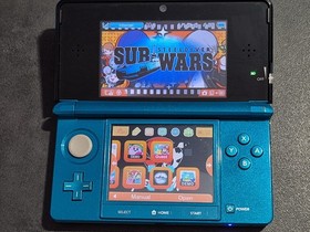 Nintendo 3DS Aqua Blue Console (CTR-001 USA) w/Box - No Charger - Tested *READ