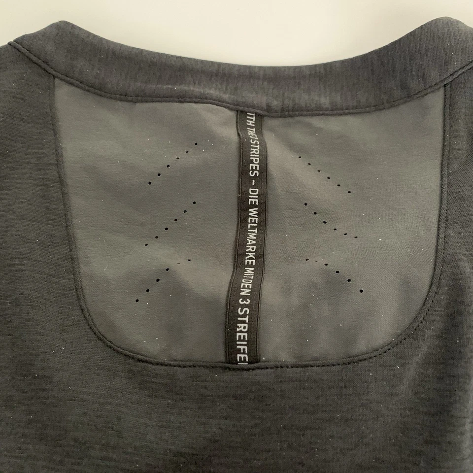 Adidas Adicross Tech Henley Hombres Talla Mediana Negra Botón a Presión Camiseta Elastizada Foto 4 de 4