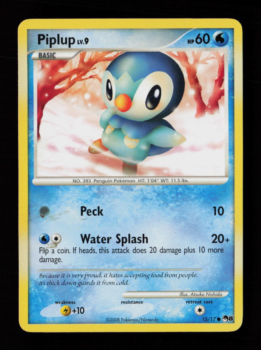 Piplup 15/17 Common POP Series 8 Pokemon Cards
