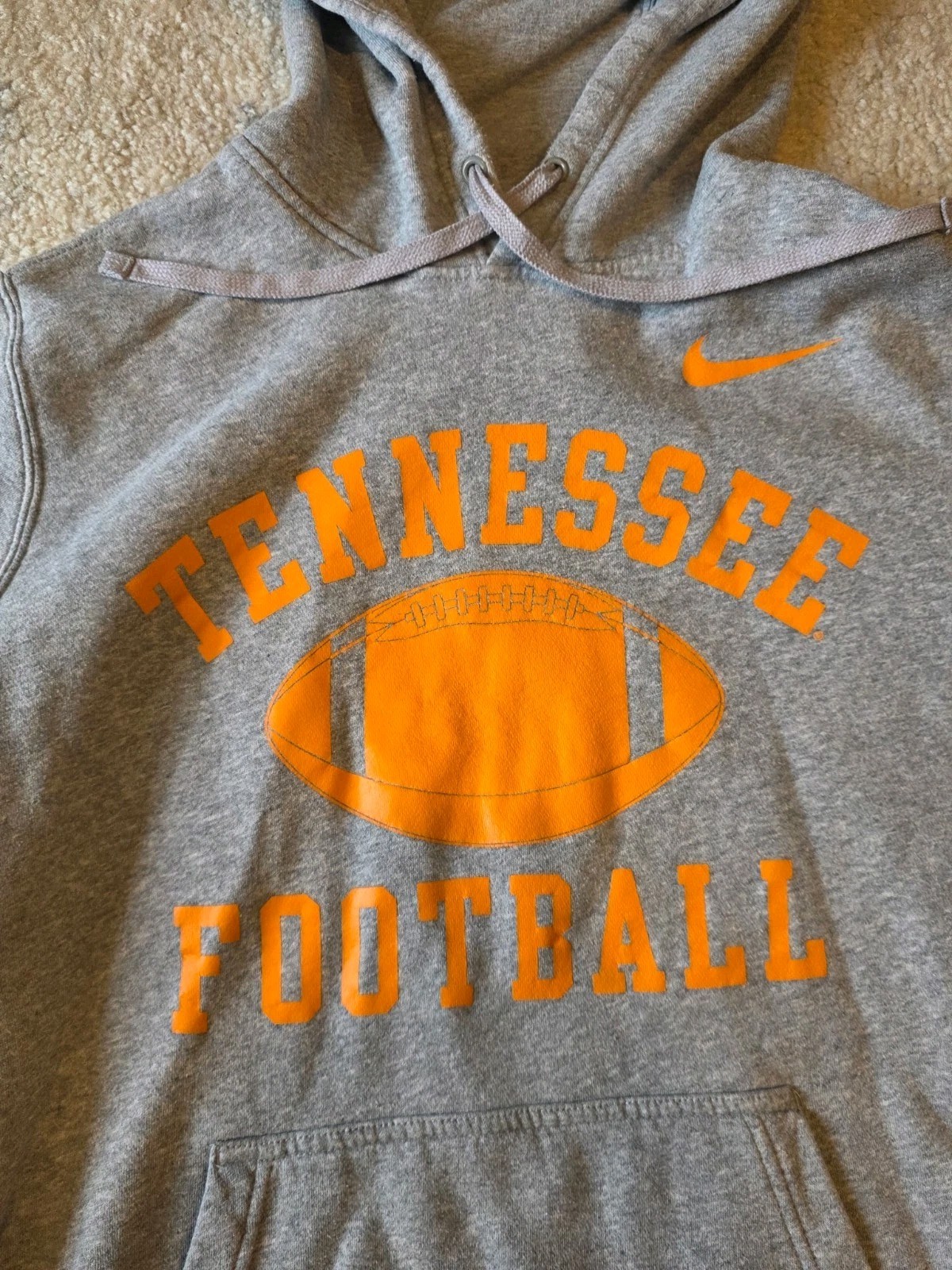 Tennessee Volunteers Sweater Mens M Gray Football Hoodie Sweatshirt Nike Vols