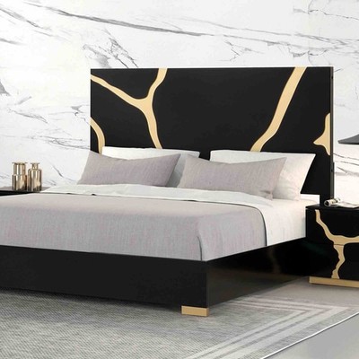 black prom dress with gold lace Alf Italia Mont Noir Bedroom Set main image 0