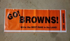 RARE SOHIO NFL Cleveland Browns Fan Banner Plastic Gas Station Advertisement
