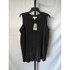 Michael Kors Black & Silver Metallic Brillian...