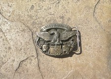 Vintage 1988 Harley Davidson Motorcycles EST 1903 Made in USA Eagle Belt Buckle