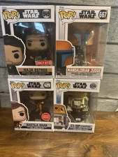 Funko Pop! Star Wars Vinyl Figure Lot of 4: Mandalorian Judge, C1-10P, Bastila