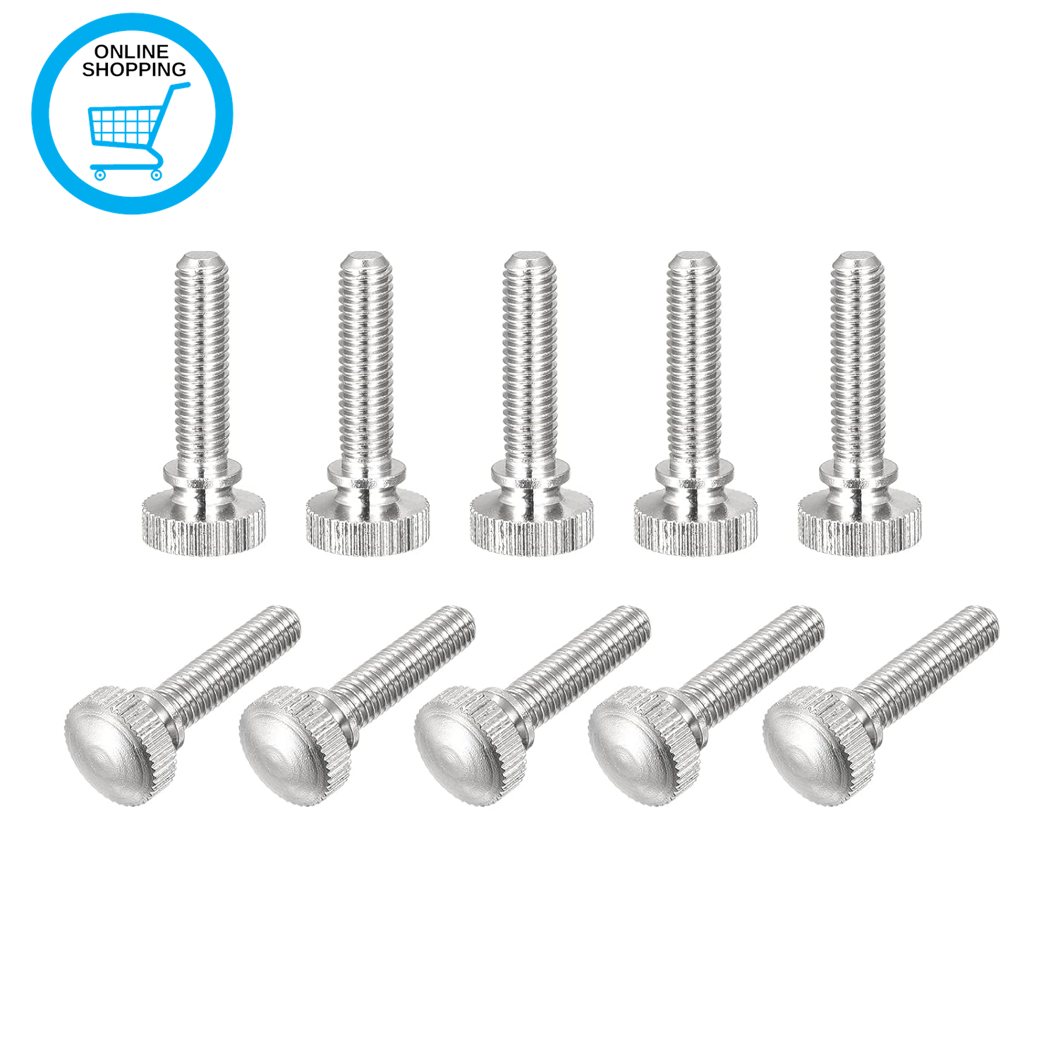 Knurled Thumb Screws, M5X20Mm Brass Shoulder Bolts Grip Knobs Fasteners, Nickel