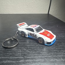 Porsche 935 White Keychain 1:64 Diecast Hot Wheels Matchbox Gift