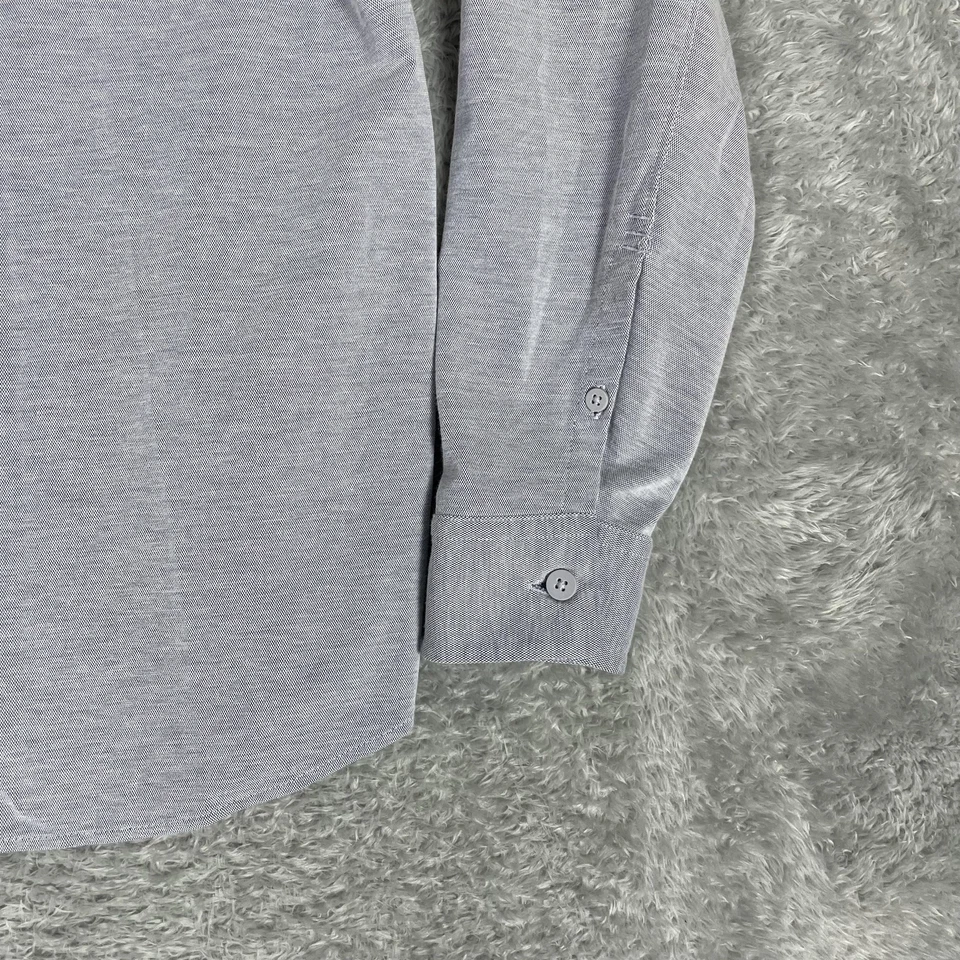 Lululemon Shirt Mens XS Blue/Gray Long Sleeve Button Down Stretch Pocket LM3DJQS - Image 4 of 4