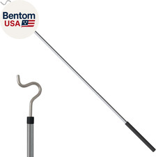 Clothes Hook Pole, Clothes Hanger Reaching Hook for Hanging Clothes Light and Pl