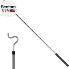 Clothes Hook Pole, Clothes Hanger Reaching Hook for Hanging Clothes Light and Pl