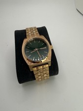 Nixon Medium Time Teller Gold Tone Green Dial Watch Quartz Japan By