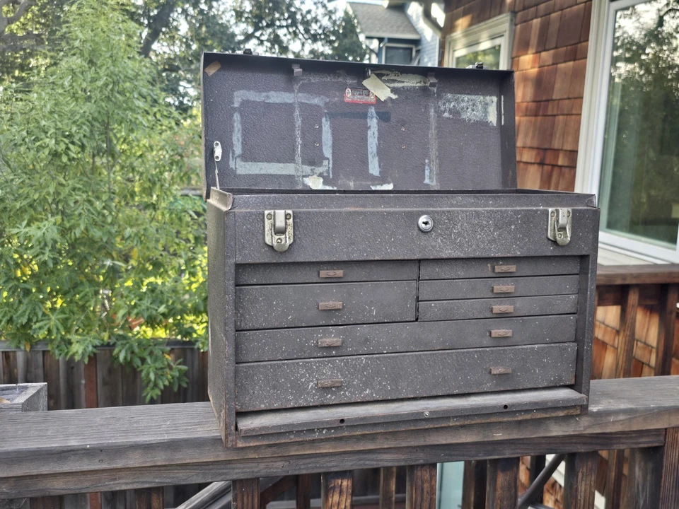 Vintage Kennedy Kits Style No. 520 Machinist Toolbox Chest 6 Drawer Top Till USA - Image 2 of 4