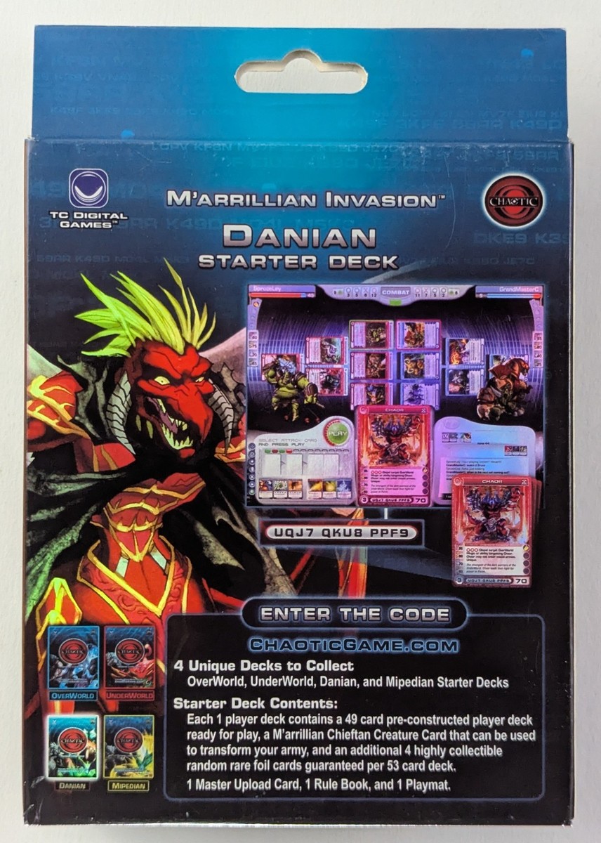 Chaotic TCG M'arrillian Invasion DANIAN Starter Deck NEW Sealed