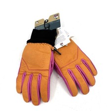 Hestra Alpine Pro Omni Orange Pink Leather Gloves Size 6 / XS