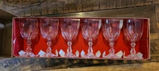 Set of 6 Vintage Cristal D'Arques Lead Crystal Cordial Glasses