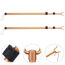 2 Pcs Telescopic Clothes Drying Rod Adjustable Laundry Pole Closet