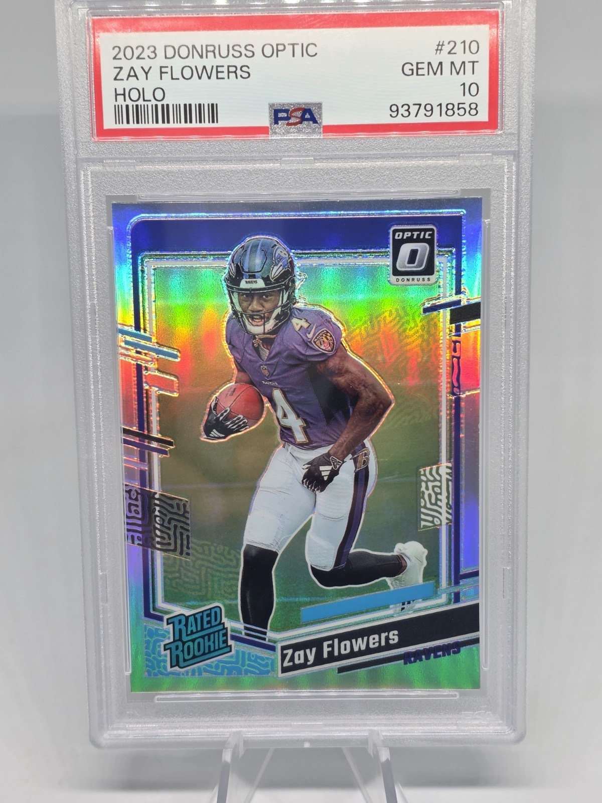 2023 Donruss Optic Rated Rookie Zay Flowers #210 Holo Prizm (RC) PSA 10 💎