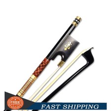 Black Carbon Fiber Violin Bow Inlay Poplar Blossom Style Frog Advanced