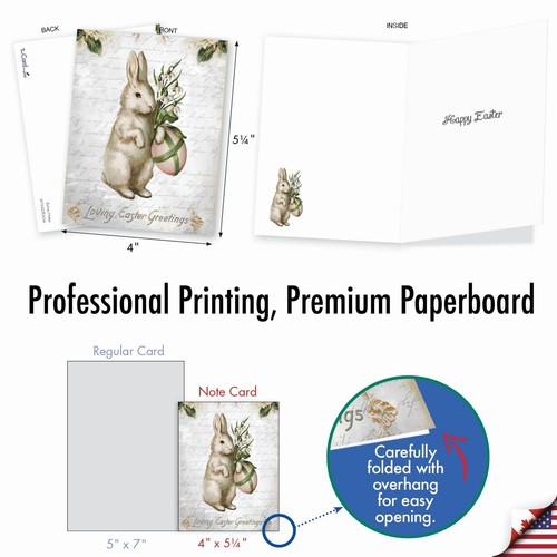 20 Assorted Easter Notecards Bulk Box Set 4 x 5.12 Inch with Envelopes (10 De... - Picture 6 of 6