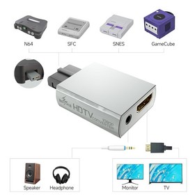 N64 to HDMI Adapter GC SNES SFC PS1 PS2 Sega Saturn 1080P Converter Cable